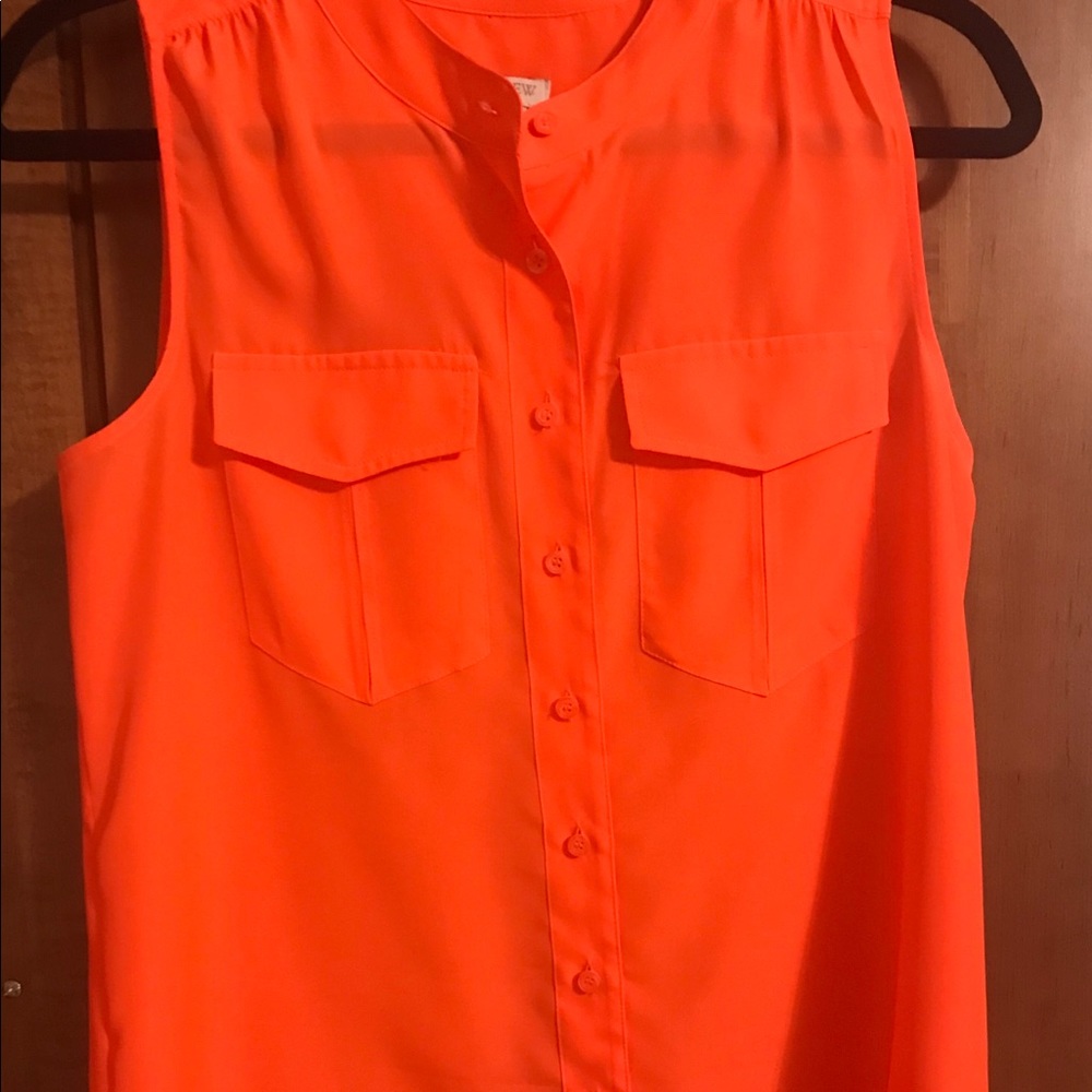 J Crew Bright Orange (nearly fluorescent) shirt